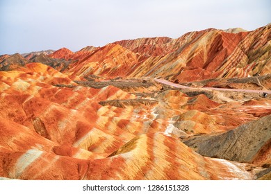 Rainbow Moutains Zhangye Danxia National Geological Stock Photo ...