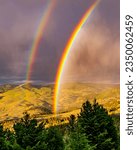 Rainbow near Lamar Valley in Yellowstone National Park