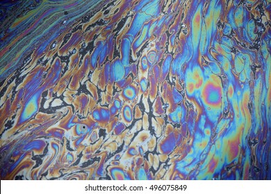 Rainbow Oil Slick Background.