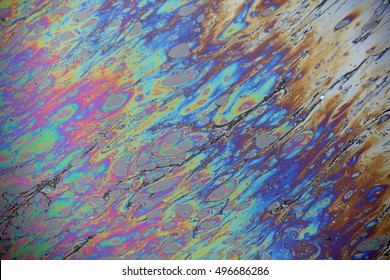 Rainbow Oil Slick Background.