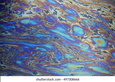 Rainbow Oil Slick Background.