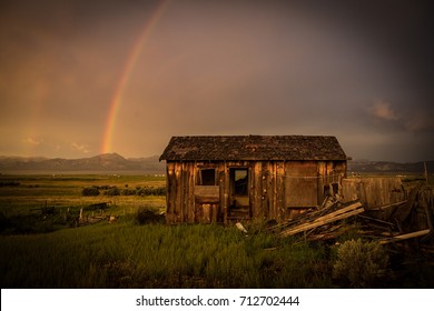 Rainbow Over Barn