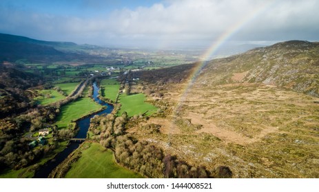 Rainbow Over Beautiful Irish Landscape