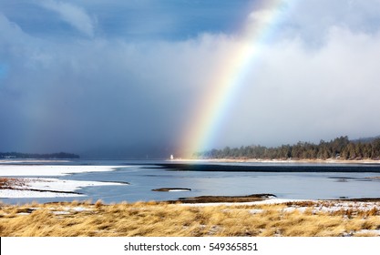 Rainbow Over Big Bear Lake, CA