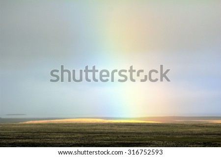 Similar – Schottischer Regenbogen, halbiert