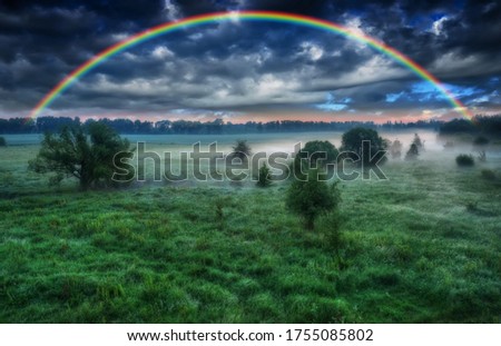 Similar – Image, Stock Photo After today’s news, here’s a rainbow for everyone