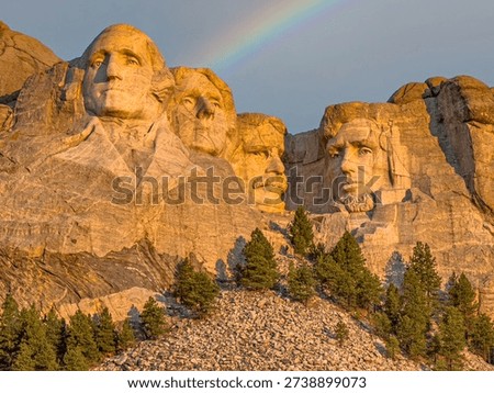 Rainbow over Mount Rushmore, SD