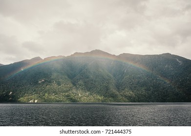 Rainbow over the mountain