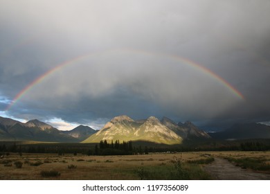 Rainbow over the mountains