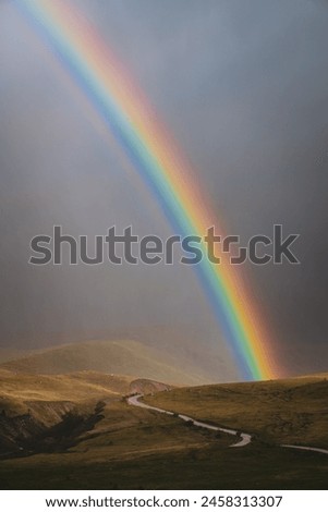 Similar – Schottischer Regenbogen, halbiert