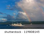Rainbow over the ocean