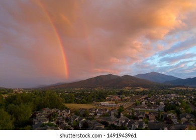 Rainbow over the Rogue Valley in Southern Oregon.  - Shutterstock ID 1491943961