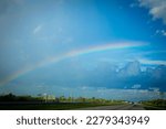 Rainbow over Tamiami Trail showing beautiful colors