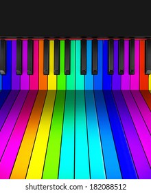 Rainbow Piano Keys Stock Photo 183502529 | Shutterstock