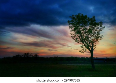 Rainbow Pocket Sunset In Brampton Ontario 