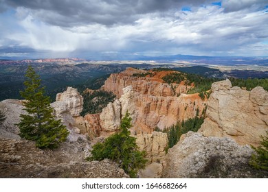 Rainbow Point In The Bryce Canyon National Park In Utah In The Usa