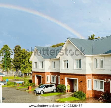 Rainbow, raining, arcoíris, raining with sun, arco iris