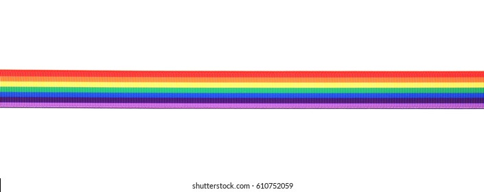 Rainbow Ribbon Isolated On White