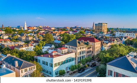 Rainbow Row In Charleston South Carolina SC.