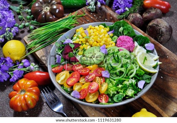 Rainbow Salad Colorful\
Food