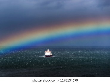 Rainbow Sea Ship Stock Photo 1178134699 | Shutterstock