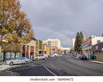 Rainbow In The Sky During Walk In Redwood City, CA