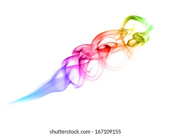 Rainbow Smoke Isolated