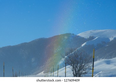 Rainbow in the snow
