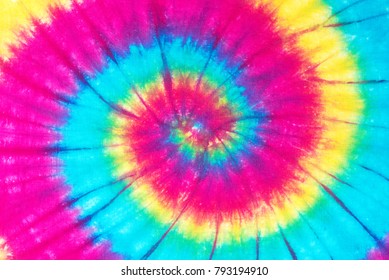 rainbow spiral tie dye pattern abstract background.
