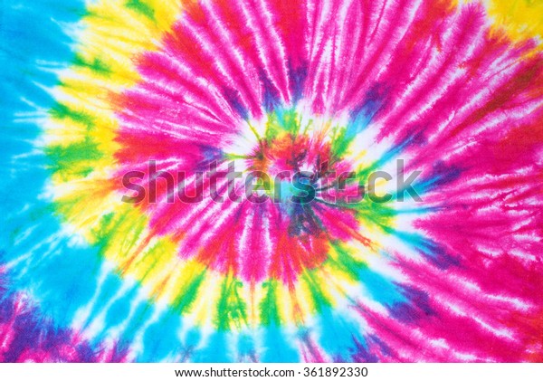 Rainbow Spiral Tie Dye Pattern Background Stock Photo (Edit Now) 361892330