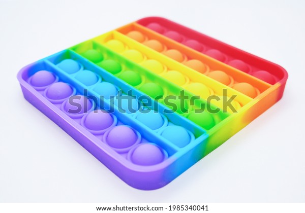 Rainbow Square Fidget Toys Popit On Stock Photo 1985340041 | Shutterstock