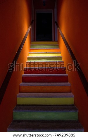 Rainbow staircase 