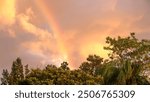 Rainbow at sunset in Fort Lauderdale, Florida, USA