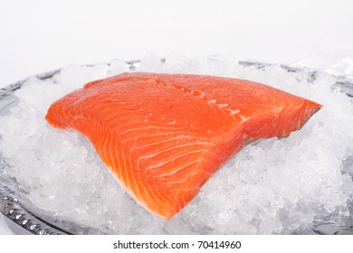 Rainbow Trout Fillet On Ice