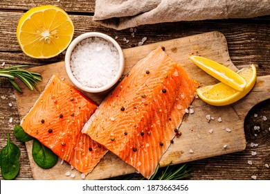 Rainbow trout. Healthy heart food. Menu concept. - Powered by Shutterstock