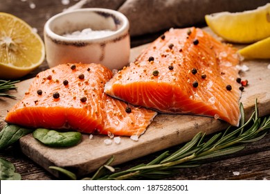 Rainbow trout. Healthy heart food. Menu concept. - Powered by Shutterstock