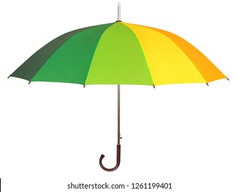 Rainbow Umbrella Isolated On White Background