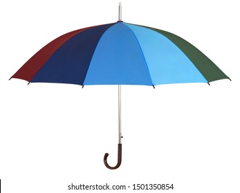 Rainbow Umbrella Isolated On White Background