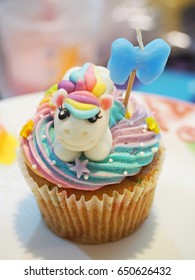 Rainbow Unicorn Cupcake