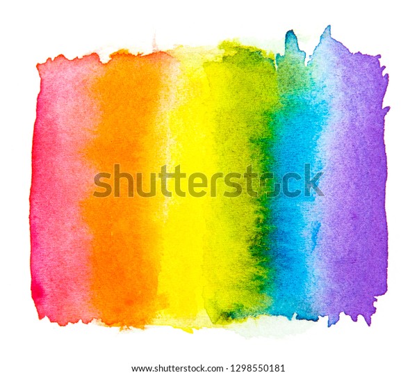 白い背景に虹の水色 ゲイの誇りlgbt 同性愛の差別記号コンセプトに対する の写真素材 今すぐ編集