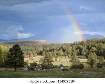 Rainbow In White Mountains, Arizona