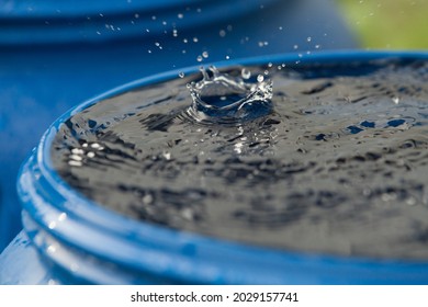 a raindrop breaks into rain tank