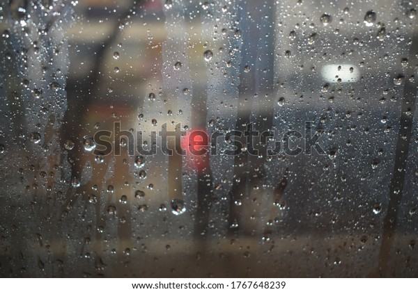 raindrop on the window\
car