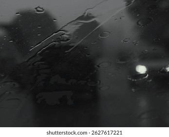raindrop in a selective focus 