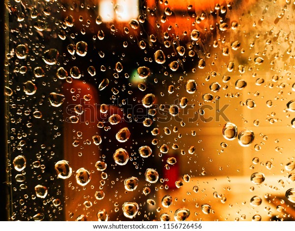 Raindrops on glass window background, Lonely Concept
Background   
