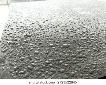 Raindrops on the table, water drop background