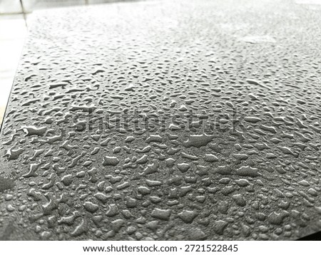 Raindrops on the table, water drop background