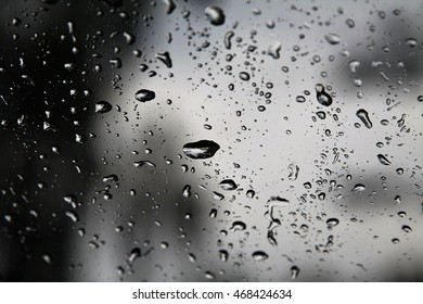 Raindrops on window