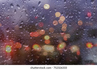 raindrops on the window