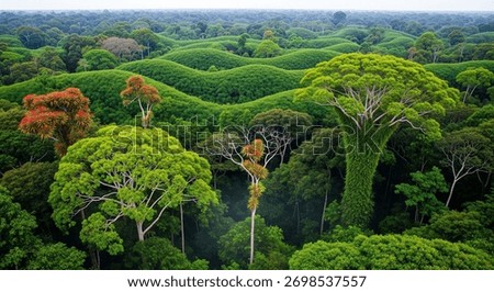 the rainforest canopy in the amazon rainforest